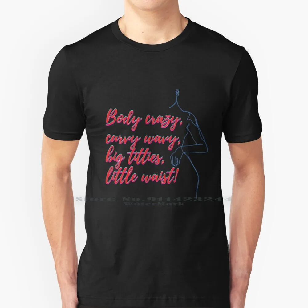 Body Crazy , Curvy Wavy-Megan Thee Stallion Body Lyrics From Good News Album T Shirt Cotton 6XL Curvy Wavy Meg Thee Stallion