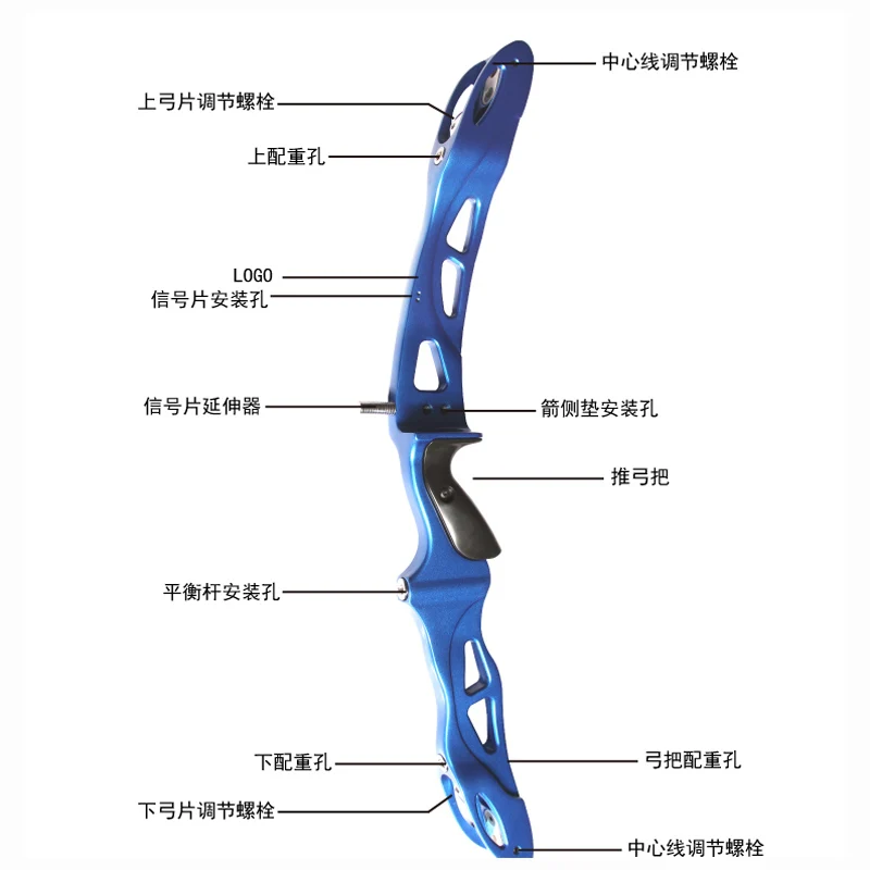 Sanlida X9 Recurve-Bogenerhöhung, 25 Zoll, Griff aus Magnesiumlegierung, Schiebeverstellung für Rechtshänder, Bogenschießen, Jagd, Schießen