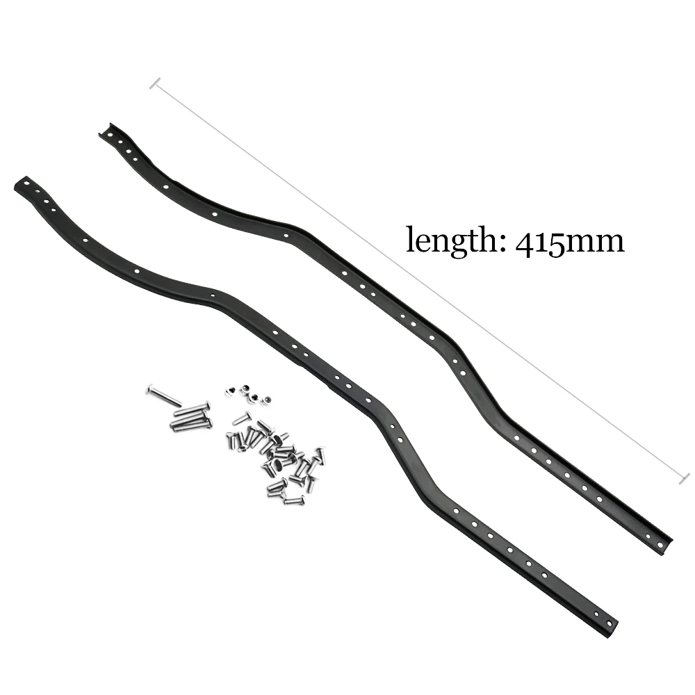 YEAHRUN 2Pcs Stainless Steel Chassis Frame Rails for Axial SCX10 II AX90046 1/10 RC Crawler Car Model Upgrade Parts