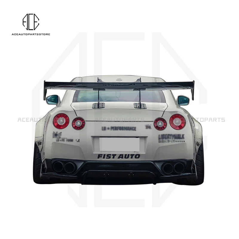 Car Rear Spoiler For Nissan GTR Real Carbon Fiber LB Style Carbon Fiber Racing Boot Trunk Wings Car Styling