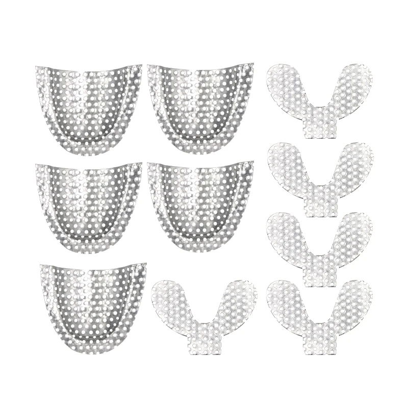 10pcs Denture Reinforcement Mesh Palatal Retention Dental Impression Metal Net Trays Upper Lower Dentist Materials