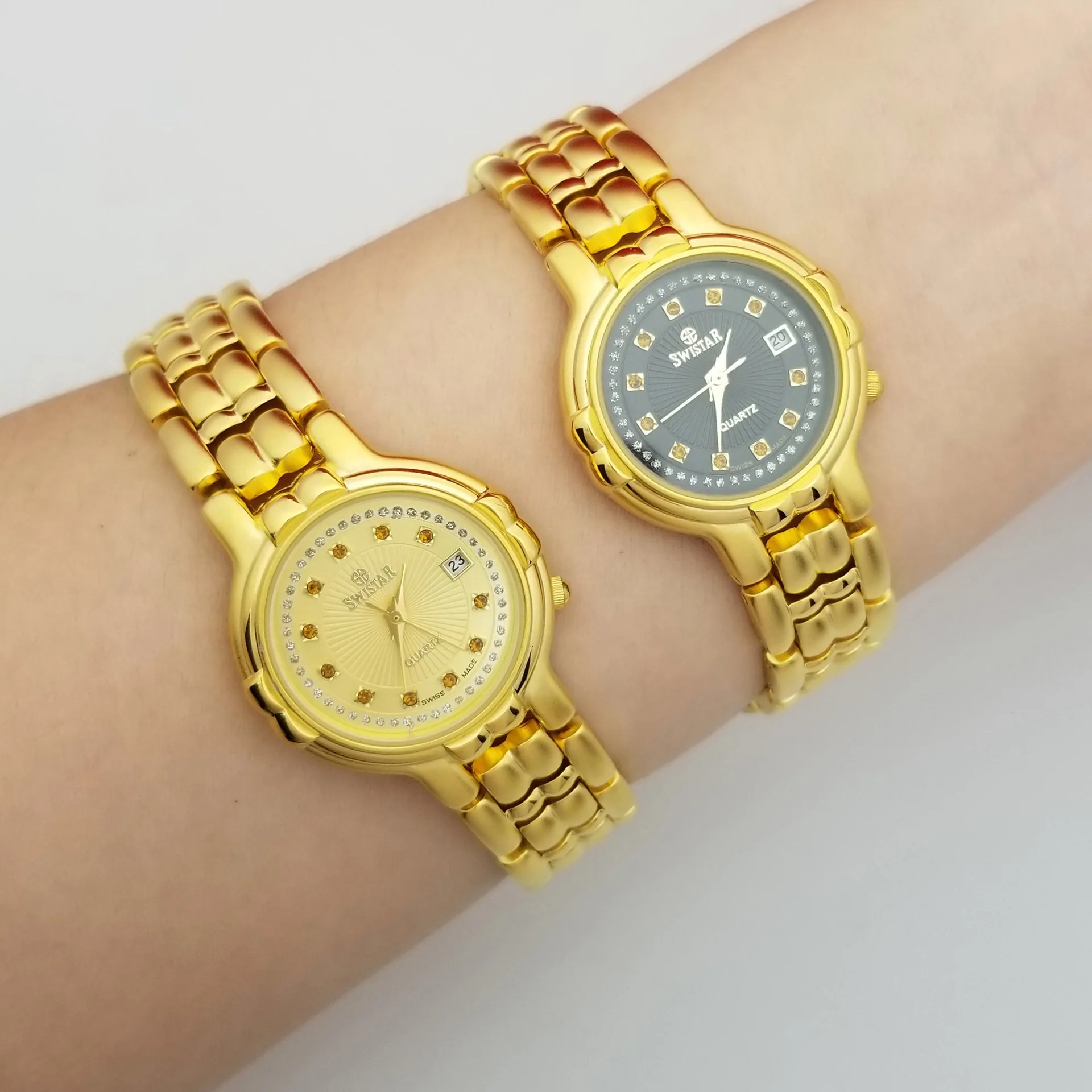 24K Thick Plated Adornment Fashion Tide Restoring Ancient Ways The New Placer Gold Watch luxury watch Titanium