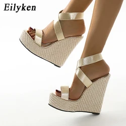 Eilyken 2024 New Trends Platform Wedges Sandals For Women Summer Street Style High Heels Casual Party Dress Female Shoes