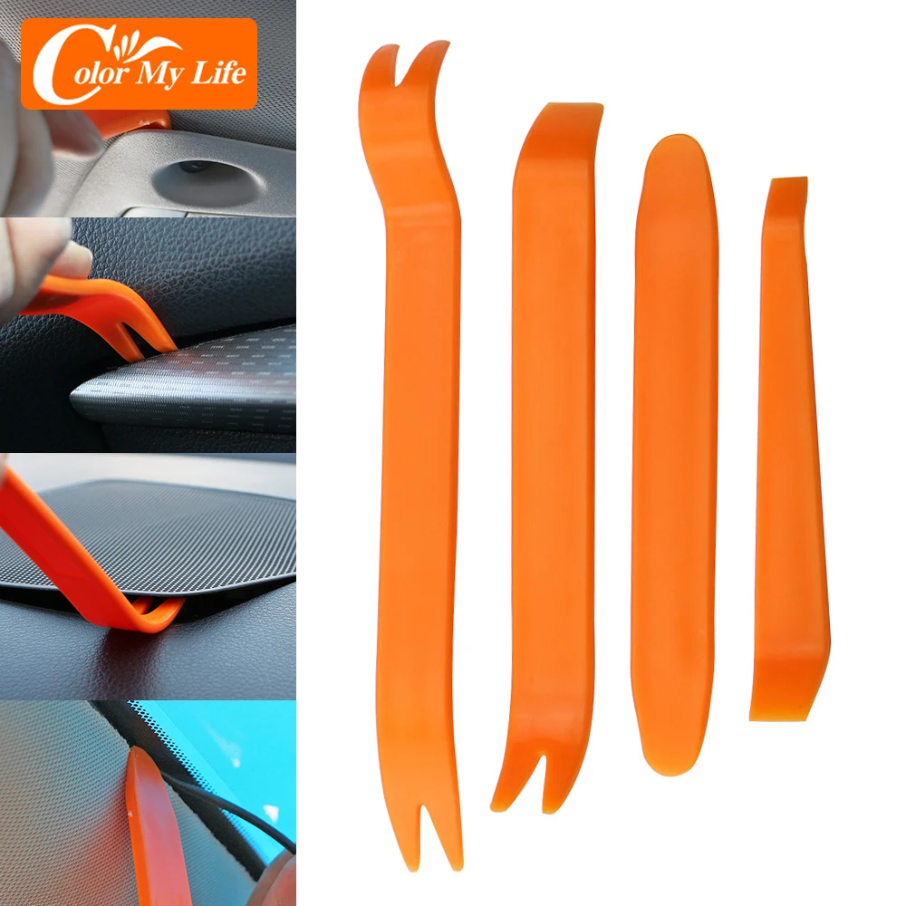 4pcs Car Removal Pry Open Tool Kit Repair Tools for Audi Q2 Q3 Q5 Q7 for BMW X1 X3 X5 X7 for Mercedes Benz GLA GLC GLK GLE GLS