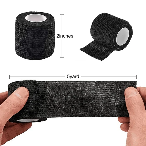 Imagen 2 del producto 24 cintas de agarre de tatuaje coloridas, vendaje de tatuaje no tejido, envolturas impermeables, autoadhesivas, protección para los dedos, accesorios de tatuaje