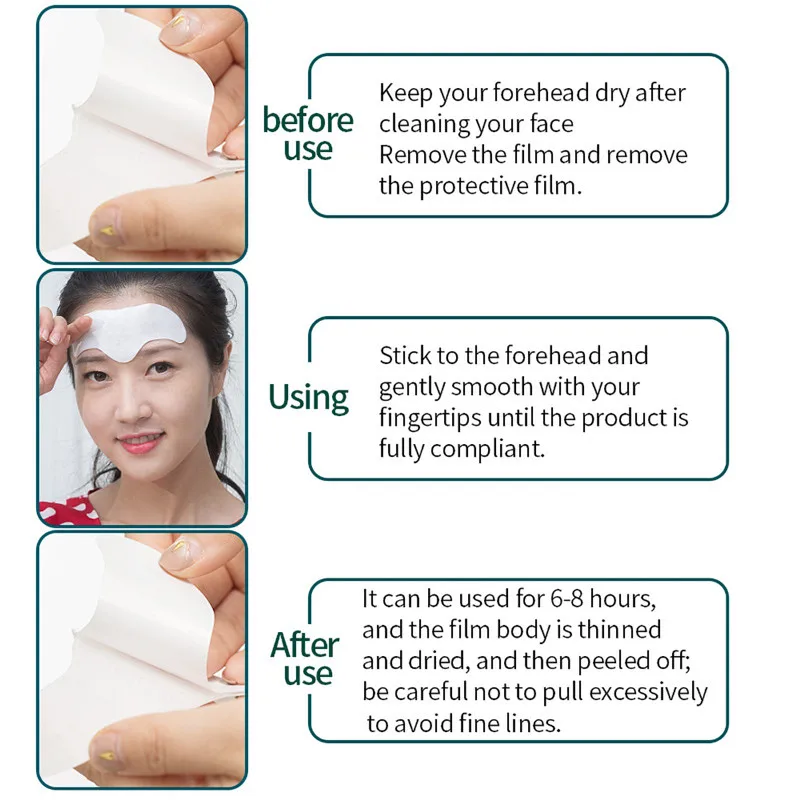 Ilisya 5PCS Anti Wrinkle Gel Forehead Patches Smooth Fine Lines Moisturizing & Hydrating Lifting Face Mask for Skin Care