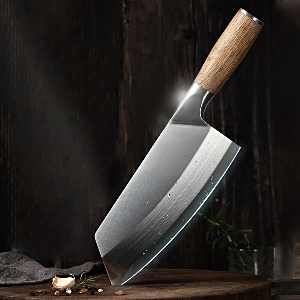 

Cleaver knife Kitchen Chef Knife Stainless Steel Razor Sharp Slicing Knife Meat Chopping Knife Wood Handle Chinese butche Knife