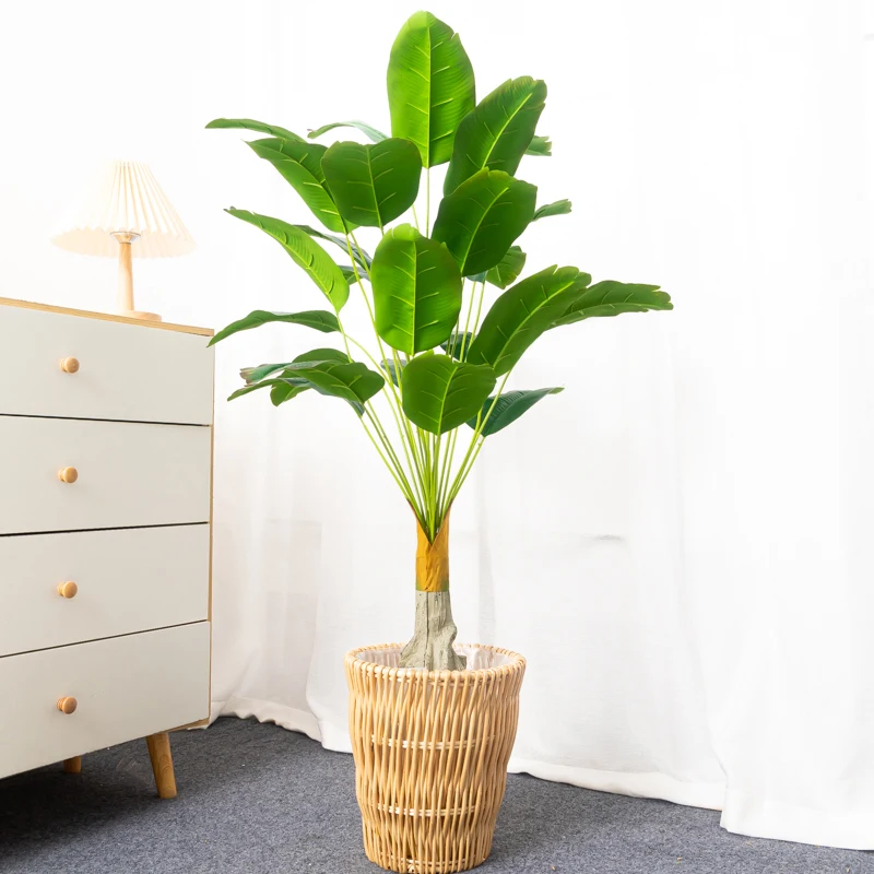 Grandes Plantes Artificielles de 80 à 100cm, Faux Palmier, Branche, Gels en Plastique, Grandes Feuilles Tropicales Monstera pour la Maison, le