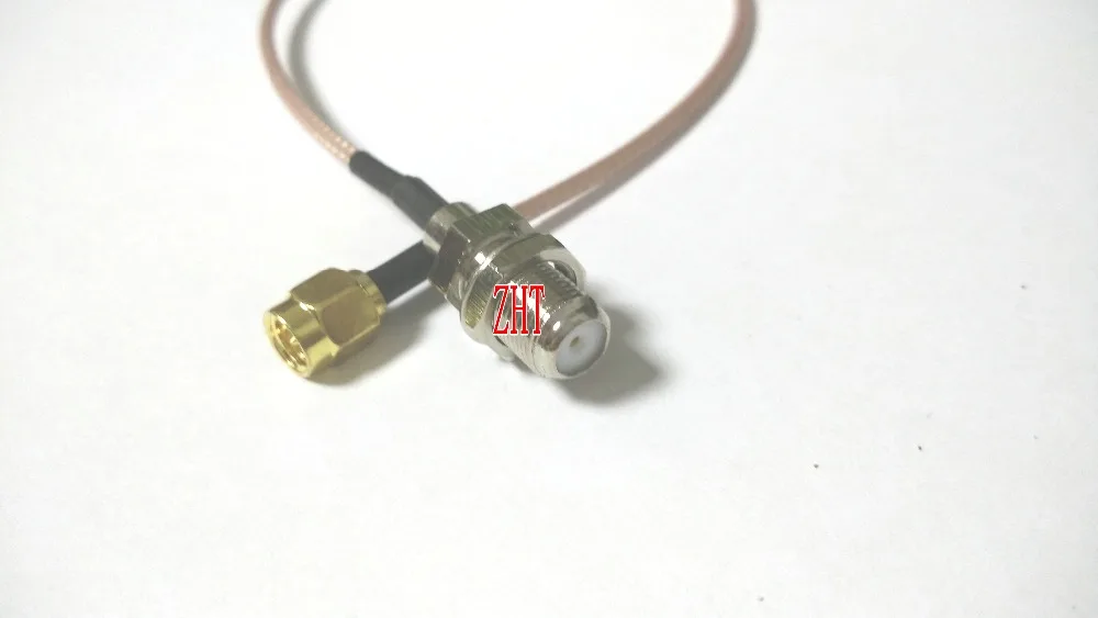 Bộ 100 Cuộn RG316 Cáp F Nữ Hạt Vách Ngăn Để SMA Đực RF Cổng Kết Nối Mới