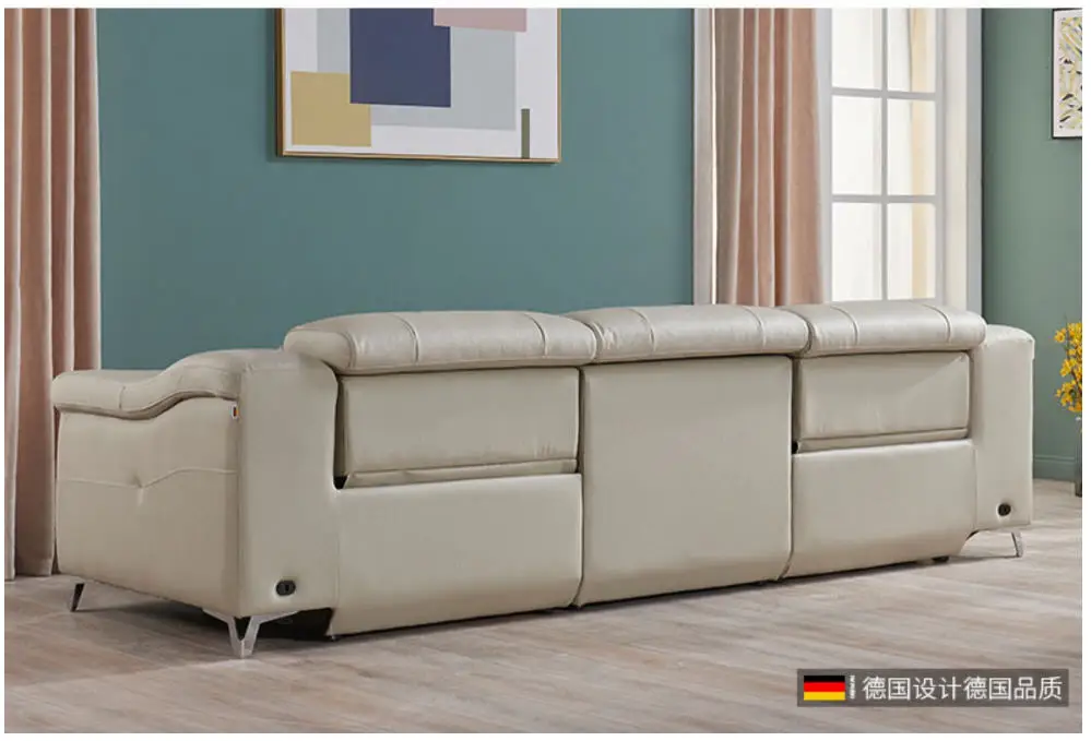 Sofa do salonu prawdziwe sofy z prawdziwej skóry elektryczny fotel rozkładany kanapa do salonu puff asiento muebles de sala canape cama 3-osobowa