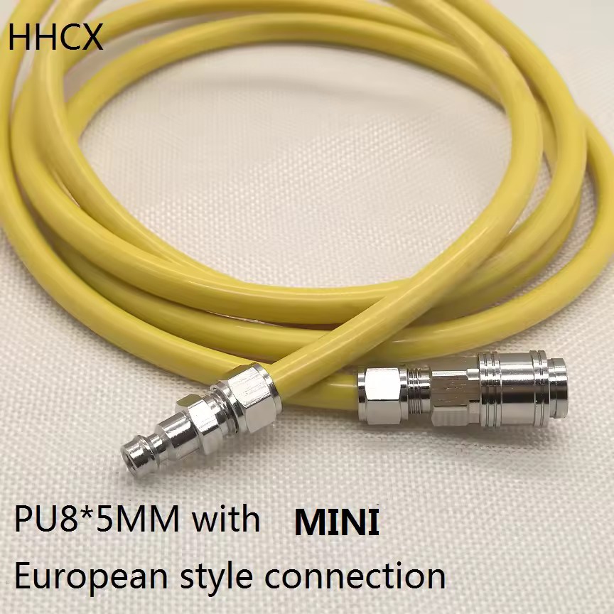 5 10 15 20Meters PU 8x5 MM Polyurethane Air Compressor Hose Tube Pneumatic Tool Trachea 8*5MM with MINI European Style Connector
