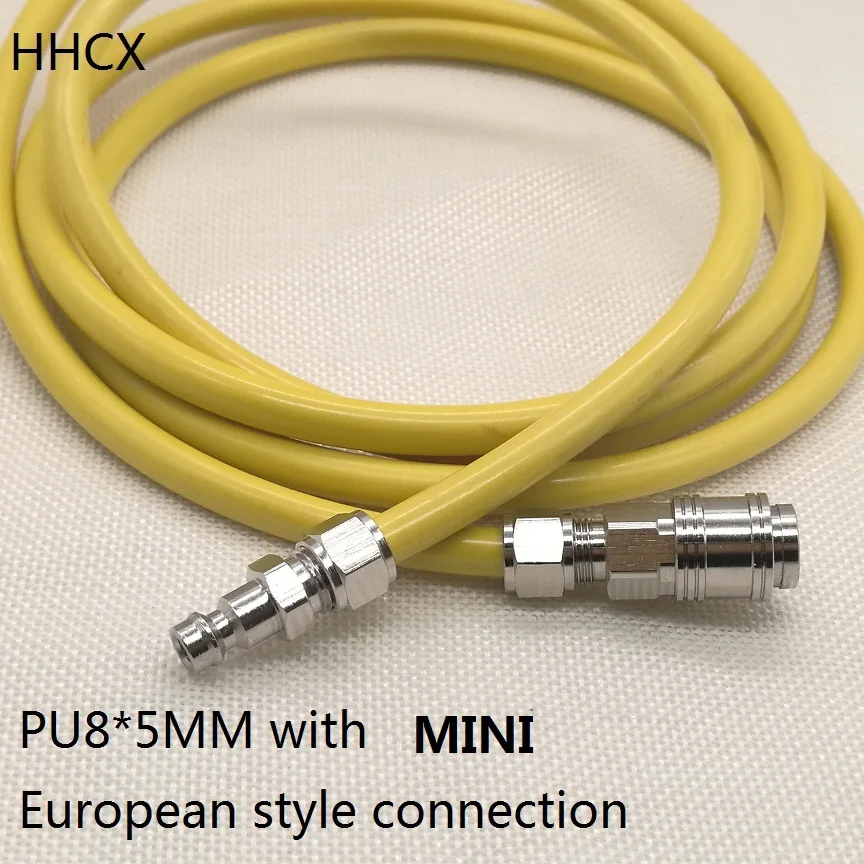 5 10 15 20Meters PU 8x5 MM Polyurethane Air Compressor Hose Tube Pneumatic Tool Trachea 8*5MM with MINI European Style Connector