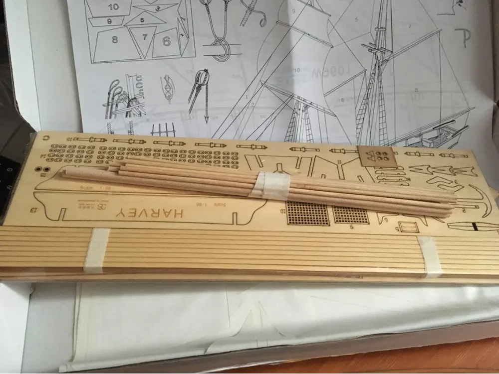 Kits de construcción de barcos antiguos clásicos, velero de madera, decoración para el hogar, 1/96, escala 1847, nueva versión