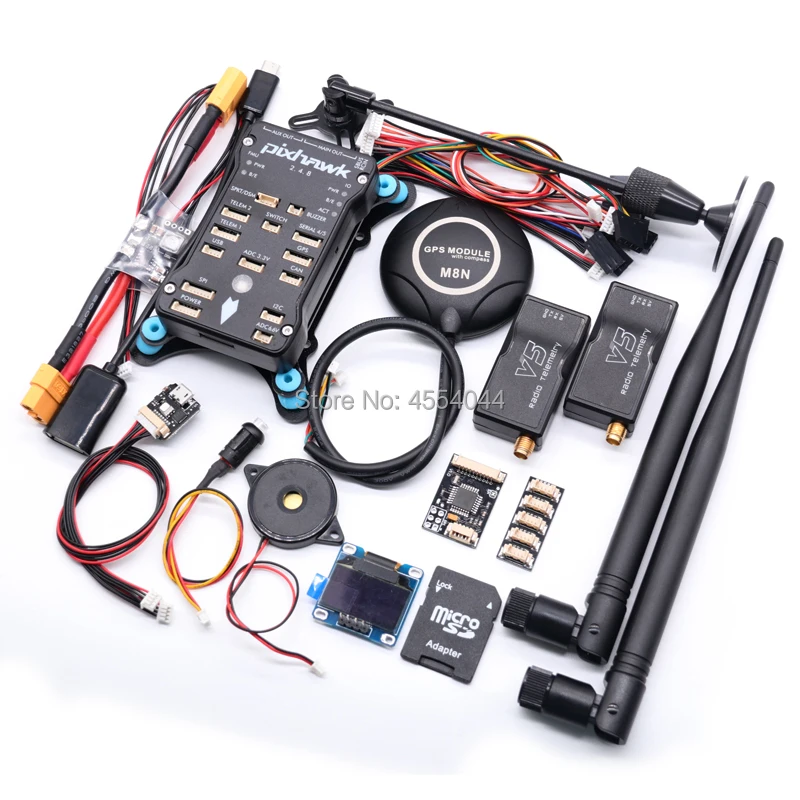 Pixhawk 2.4.8 PRO PX4 PIX 32 Bit Flight Controller+M8N GPS+ 433/915Mhz 100/500mw Radio Telemetry+Safety Switch+Buzzer+rgb+I2C