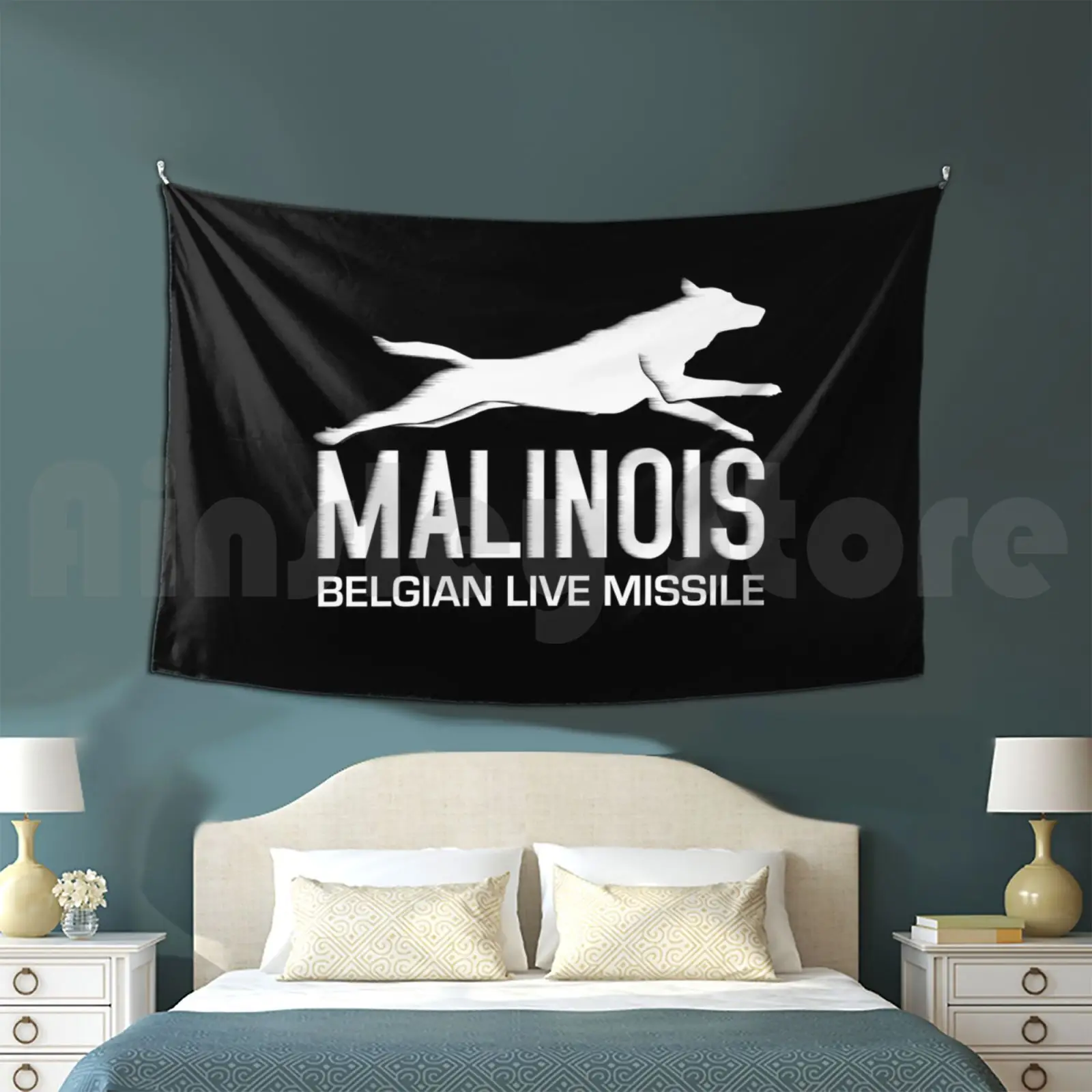 Belgian Shepherd-Malinois Customized Tapestry Malinois Malinois Dog Belgian Shepherd Belgian Malinois