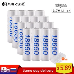 PALO 1-16pcs 3.7V Battery 18650 Rechargeable battery 18650 lithium li ion 3200mAh 18650 li-ion battery 32A for Flashlight