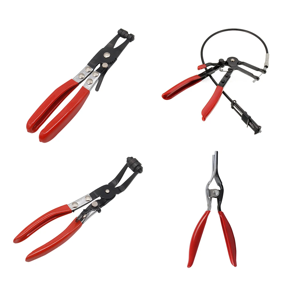 Hose Clamp Pliers Straight Throat Tube Bundle Clamp Car Water Pipe Smooth Comfort Handle Removal Tool Reliable Excellent Working