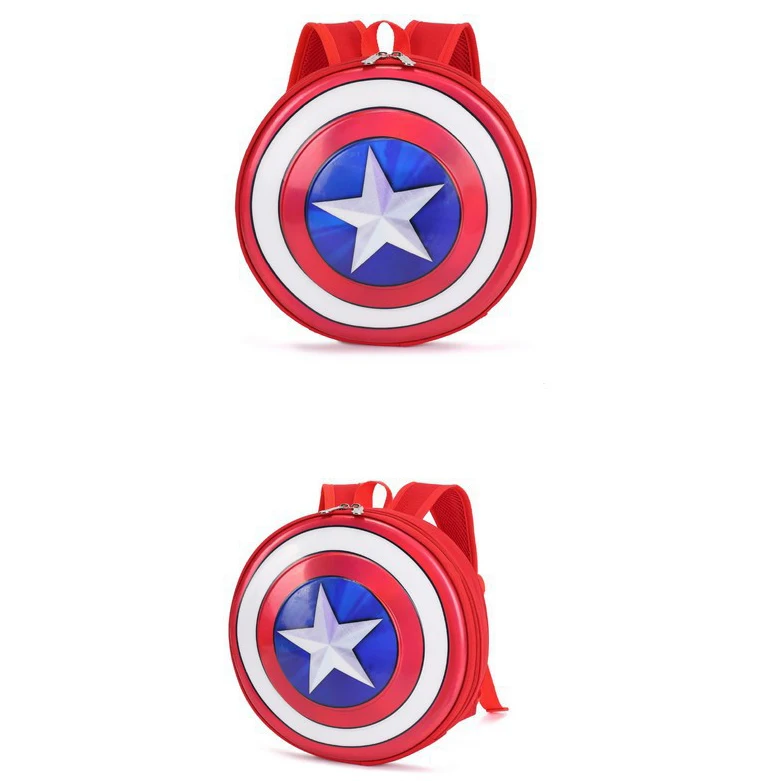 Marvel Children\'s Backpack For Kids Cartoon Captain America Pattern Kindergarten School Bags Boys Casual Toy Shoulder Packages