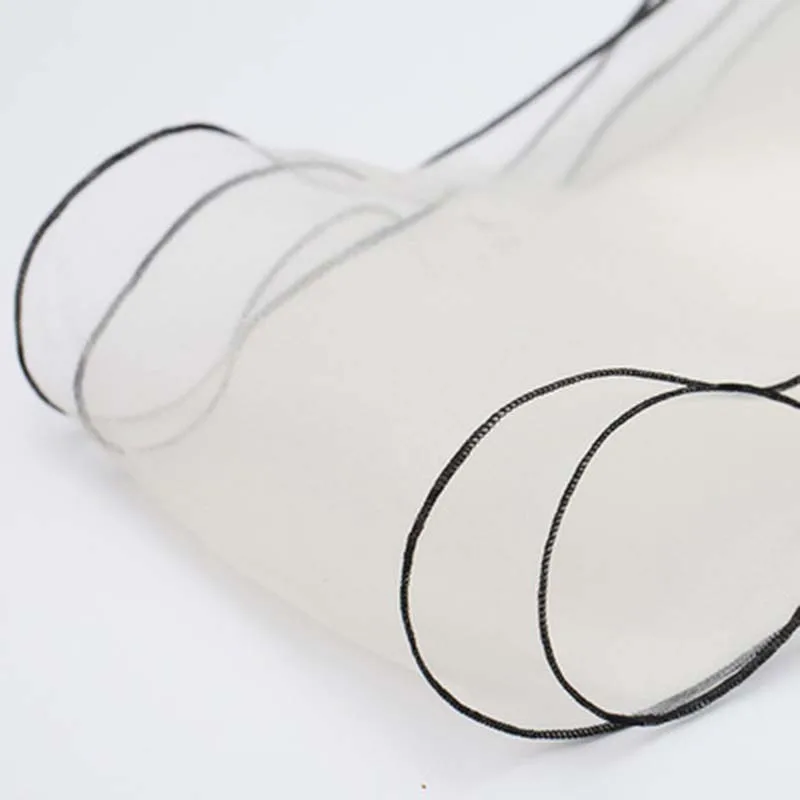 Korean Female Organza Transparent Bow Long Narrow Neck Guard Silk Scarf Summer Thin Gauze Sunscreen Shawl Scarves Headscarf P32