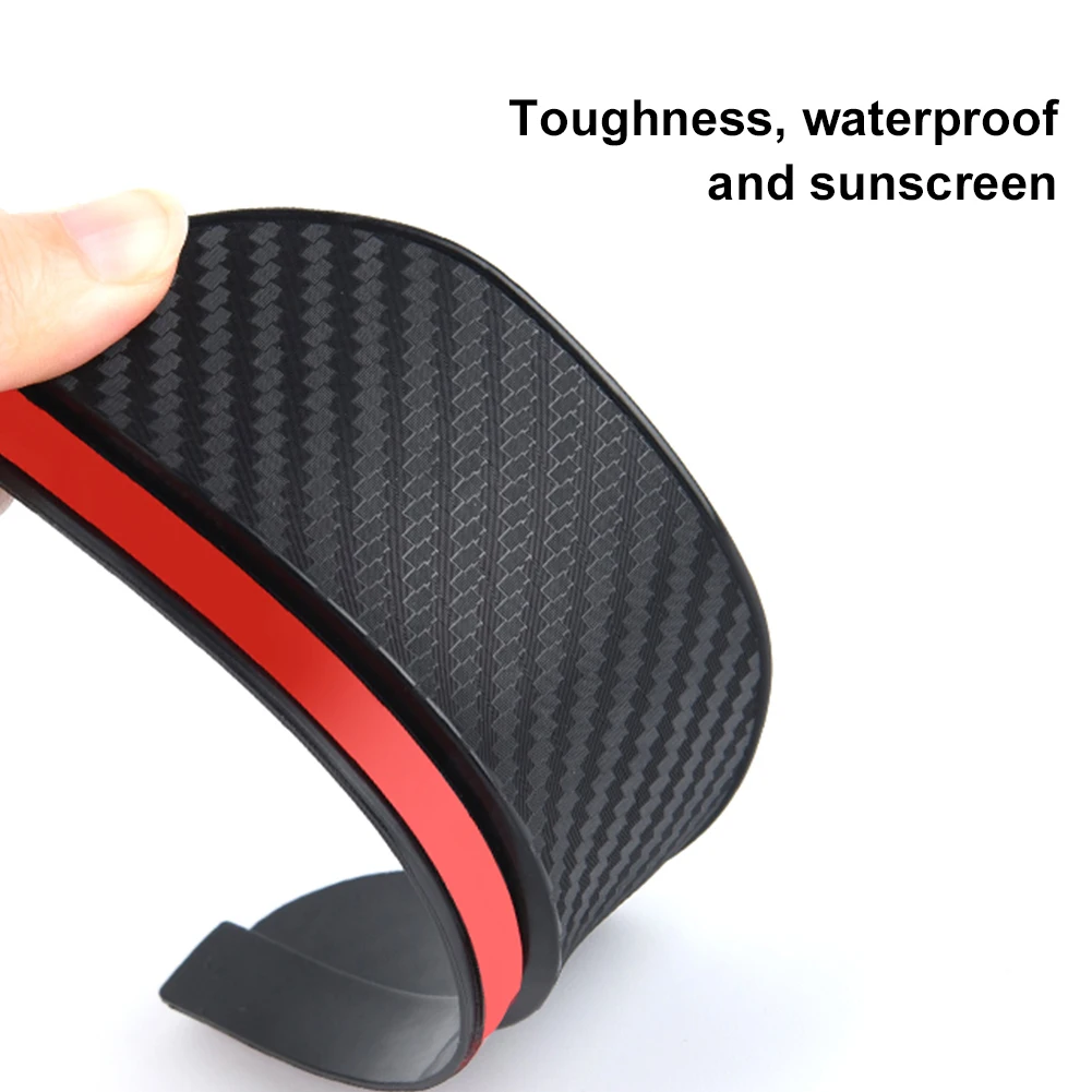 2PCS Car Rearview Mirror Rain Eyebrow  Carbon Fiber Sun Visor Shade Cover Universal Auto Rear View Mirror Rainy Shield Guard