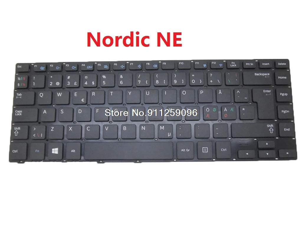 Teclado de ordenador portátil para Samsung 370R4E 370R4V 450R4E 450R4V 470R4E 470R4V nórdico NE Portugal PO PT Rusia RU Reino Unido Turquía TR