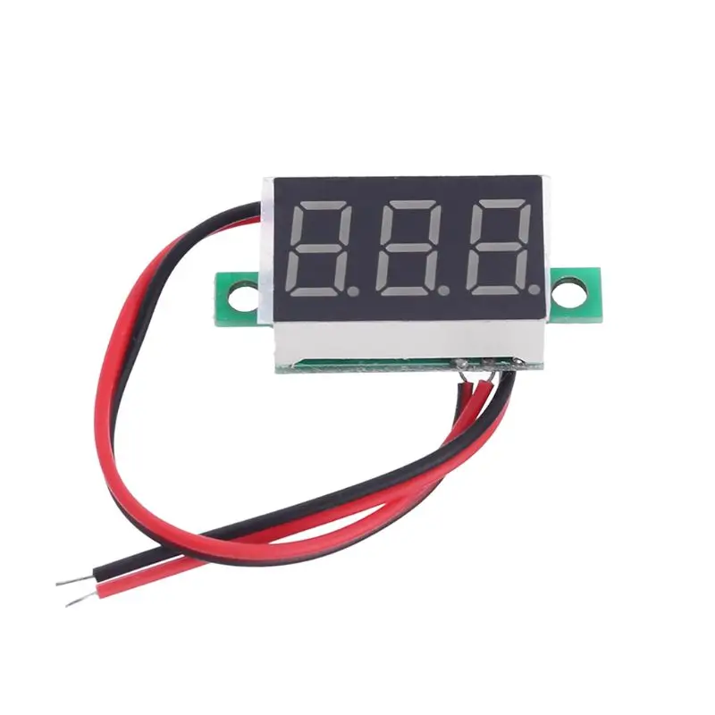 1 stücke 0.36 "Digital Voltmeter DC 4,5-30V 2 Drähte Rote Led-anzeige Panel Spannung Meter Whosale & Dropship