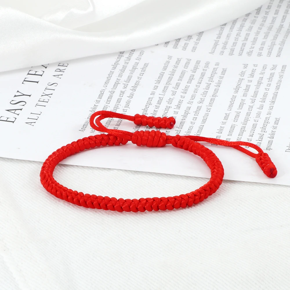 Red String Thread Bracelet Women Men Good Lucky Rope Handwoven Knots Prayer Bracelets Adjustable Size Charm Jewelry Lover\'s Gift