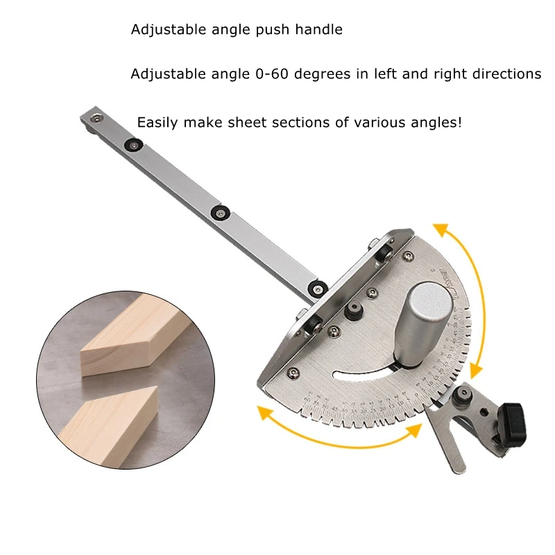 Gỗ Và Lật Nút Chặn Tăng Cường Hàng Rào MITRE Đo Bộ Cưa Bàn Router Góc MITRE Đo Hướng Dẫn 450Mm