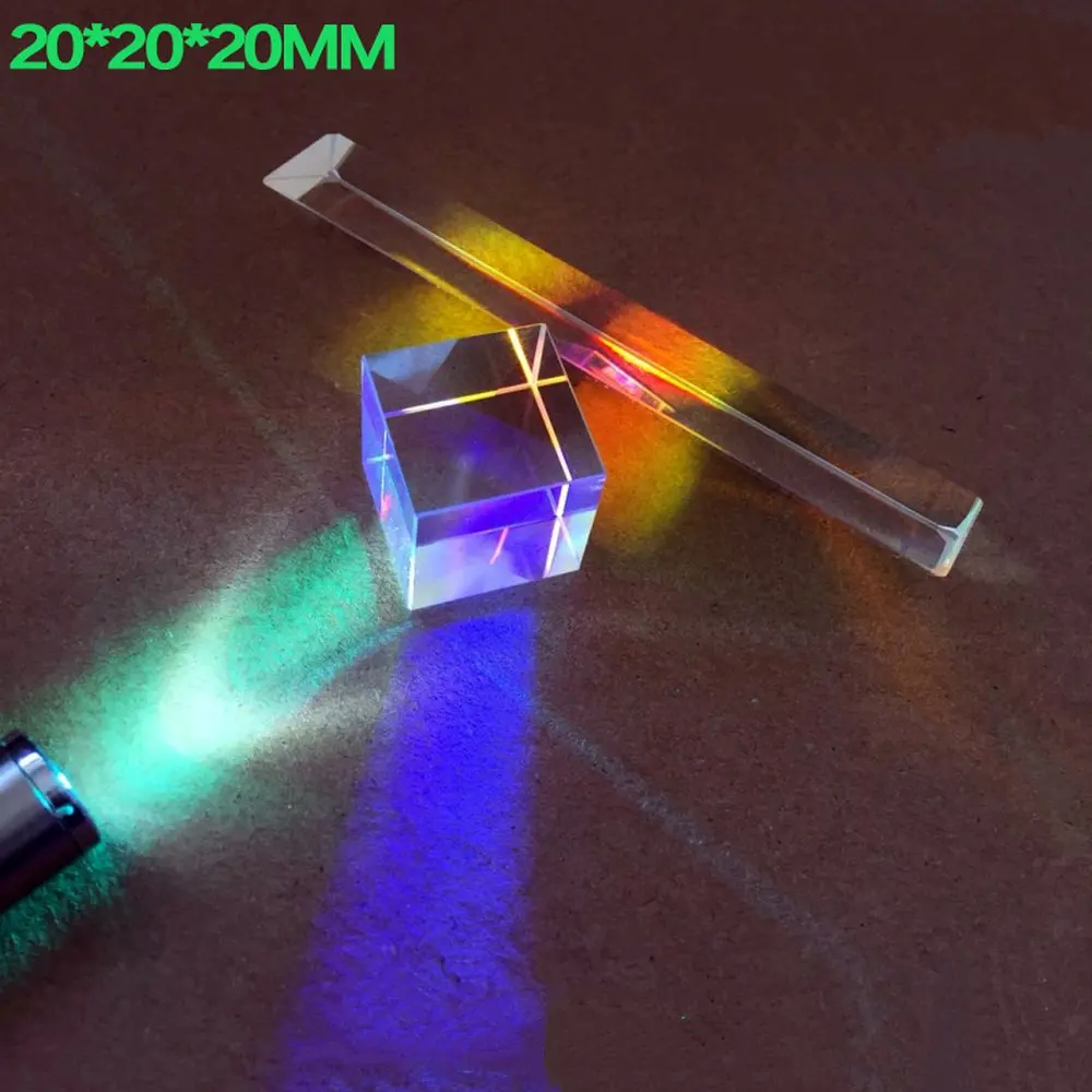 Cube Rainbow Photography of Hexahedral Light with Colour Prism Teaching Experiment  Universal Magic  Triprism