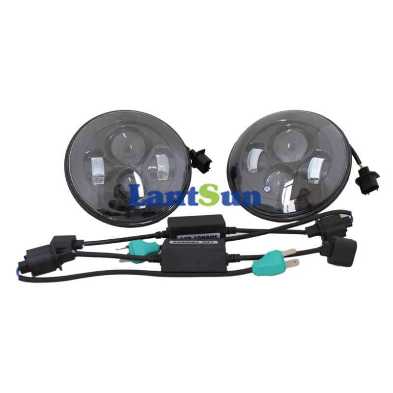 

J024 Jeep wrangler LED headlight without LED ring for JK2007-2017 LANTSUN
