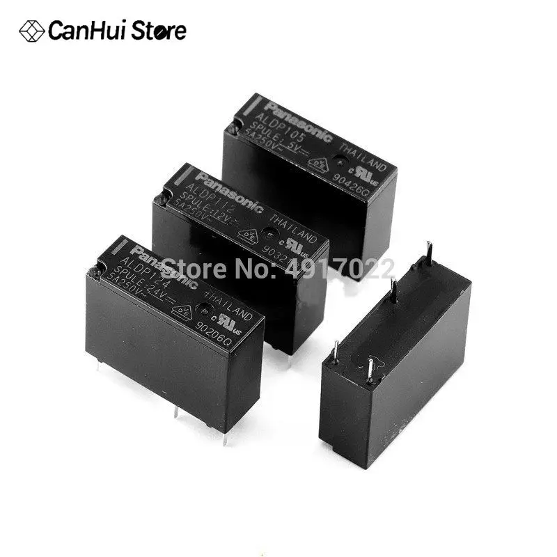 5PCS/LOT Relay ALDP124 ALDP124W ALDP112 ALDP105 DC 05V 12V 24V 5A 250V DIP4 New and original