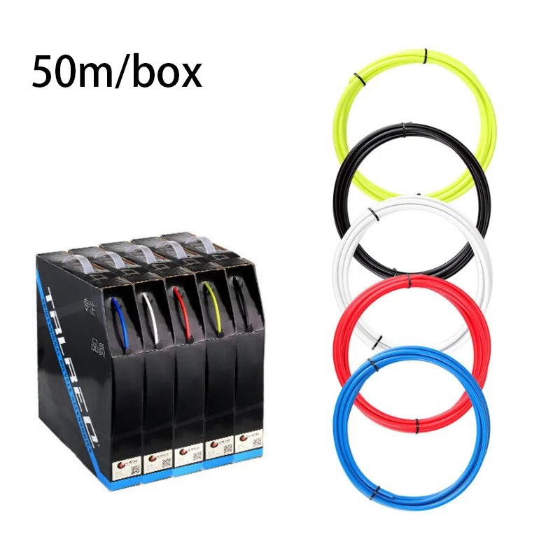 50m/box Mountain/Road Bicycle Shift Cable Tube Case MTB Bike Brake Cable Pipeline Bikes Shift Inner Cable Tube Oil Fill Line Pip