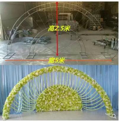 

Новая свадебная АРКА для заднего фона украшения свадебный цветок из шелка с аркой украшения сцены серой древесины