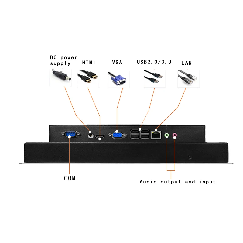 Tudo-em-um PC painel industrial, mini computador com núcleo de toque capacitivo, i3, i5, i7, com rs232, ganhar 10 pro, wi-fi, 12 polegadas, 10 polegadas