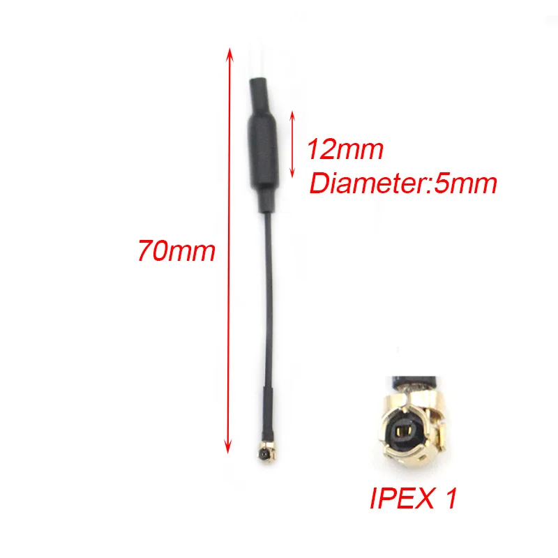 스파크하비 5.8G 이미지 전송 구리 튜브 안테나, 마이크로 미니 FPV 포트, 비디오 송신기 RC 드론 쿼드콥터 부품, 5 개