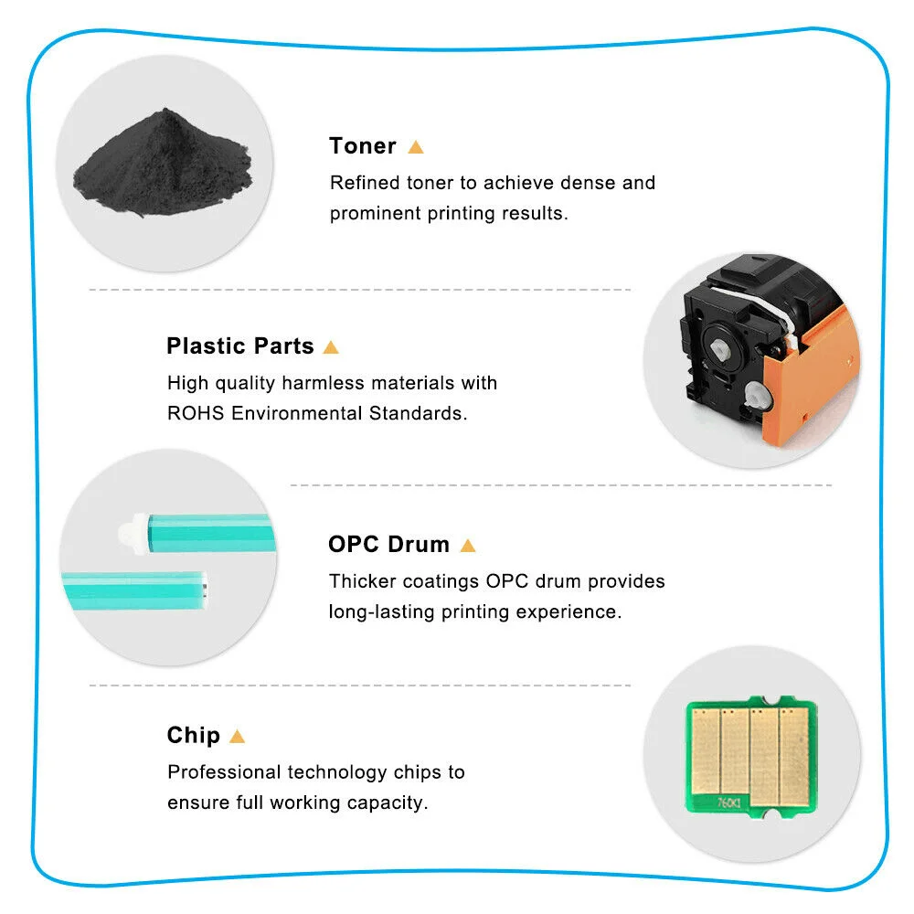 4PK 1SET CF510/511/512/513A Color Toner Cartridge  Compatible  For LaserJet M254DW 254 M281FDN M281 M280 Printer