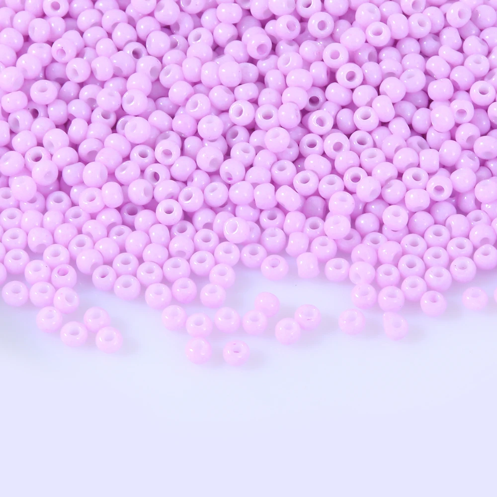 2mm 11/0 Solid Colors Glass Seed Beads Spacer Czech Bead Diy Charm For Jewelry Making Fitting Garment Sewing Accessories 1000pcs