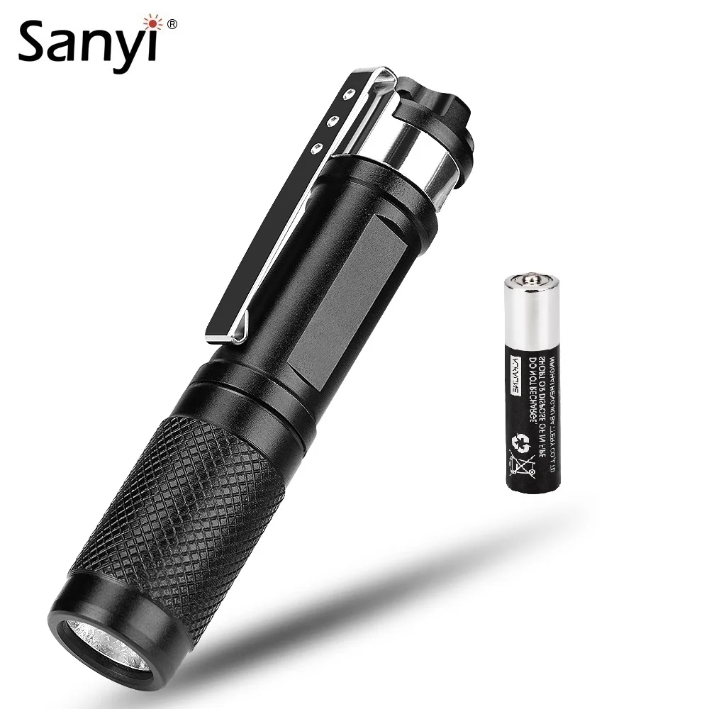 Ultra Bright XPE LED Tactical Flashlight 1 Mode Waterproof Torch Bicycle Light Pocket Clip Lantern Outdoor Camping Lighting AAA