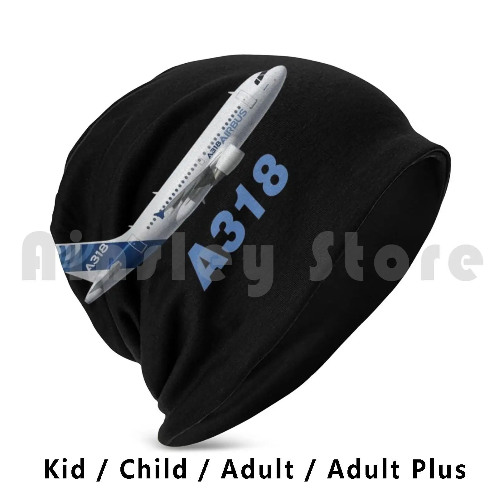 Gorros Airbus A318, gorro de punto 349, gorros estampados, piloto de aviación, avión, vuelo volador, vuelo, Avgeek