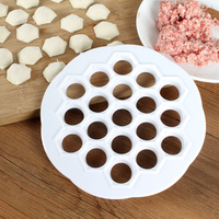LMETJMA 19 Holes Easy Dumpling Maker PP Dumplings Mold Dough Press Dumpling Mante Ravioli Pierogi Pelmeni Mold Maker KC0336