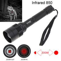 SecurityIng Infrared Flashlight 10W IR 850nm T50 LED Zoomable Night Vision Torch Infrared Flashlight Tactical Hunting Flashlight