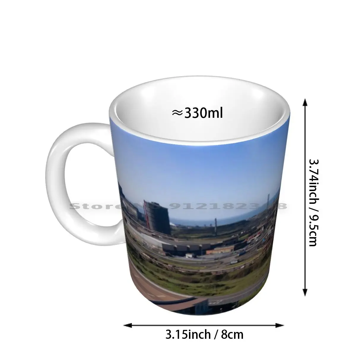 Port Talbot Steel Works Ceramic Mugs Coffee Cups Milk Tea Mug Steel Port Talbot Steel Works Thyssenkrupp South Wales Smoke