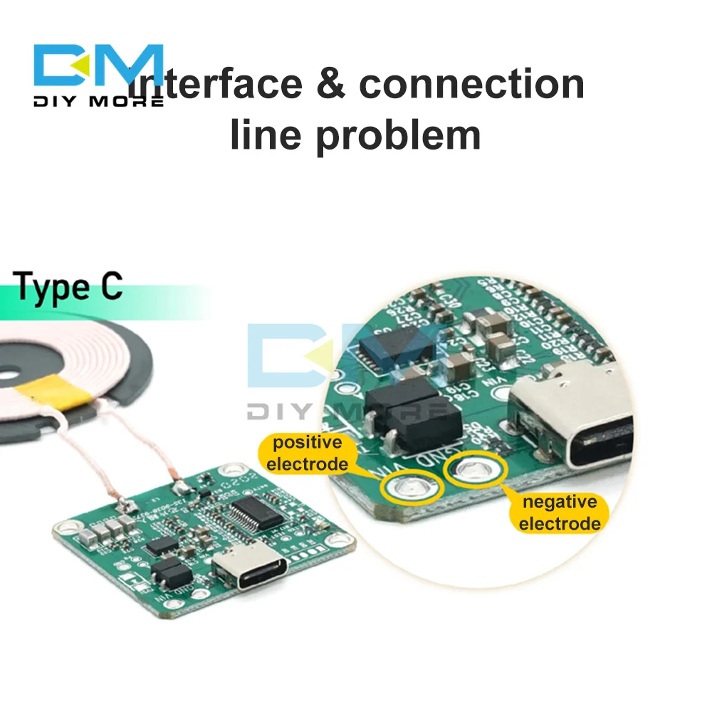 For Qi Wireless Charger Transmitter Module 15W/20W 5V 12V Fast Charging PCBA Circuit Board + Coil for Car Phone Battery