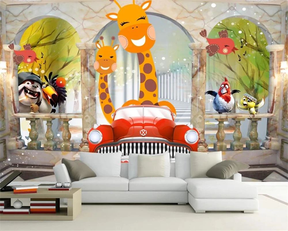 

Beibehang индивидуальные фэнтезийные лесные красивые детские комнаты, фоновое украшение, живопись, papel de parede, обои