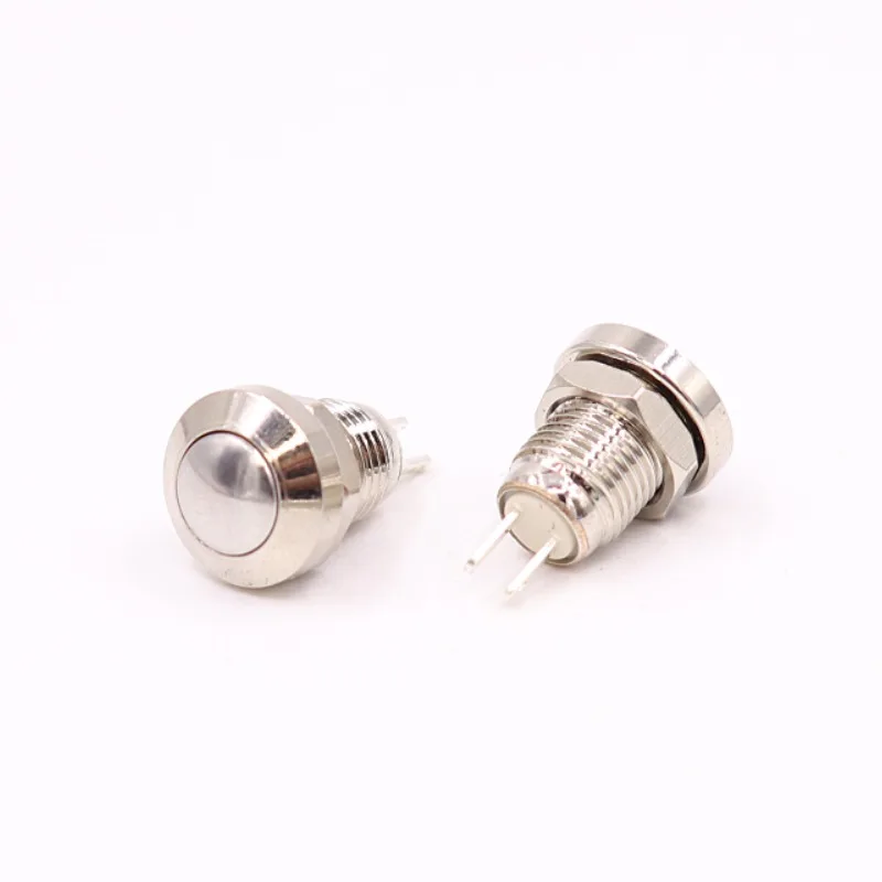 YZWM 8mm metal button switch waterproof self reset round subminiature button start button normally open