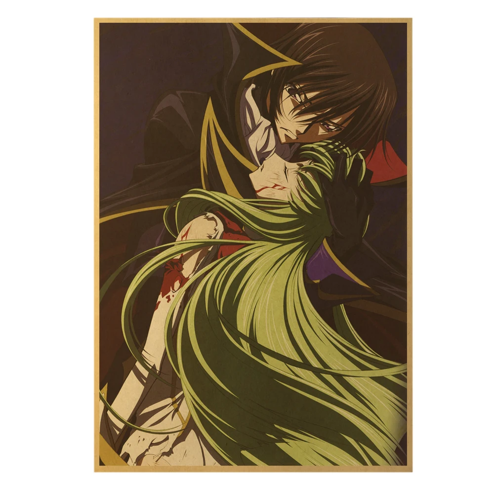 Anime Disobedient Lelouch Anime Posters Retro Poster Canvas Painting Wall Art Picture Home Decor Photos for Children's Room