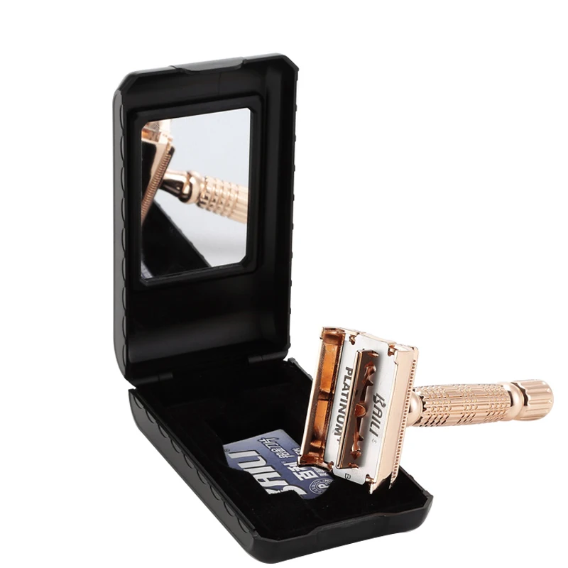 Double Edge Blades Razor Safety Alloy Razor Manual Shaver Top Quality Rose Gold Butterfly Men Shaving