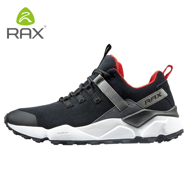 RAX New Men\'s Hiking Shoes Leather Waterproof Cushioning Breathable Shoes Women Outdoor Trekking Backpacking Travel Shoes Men