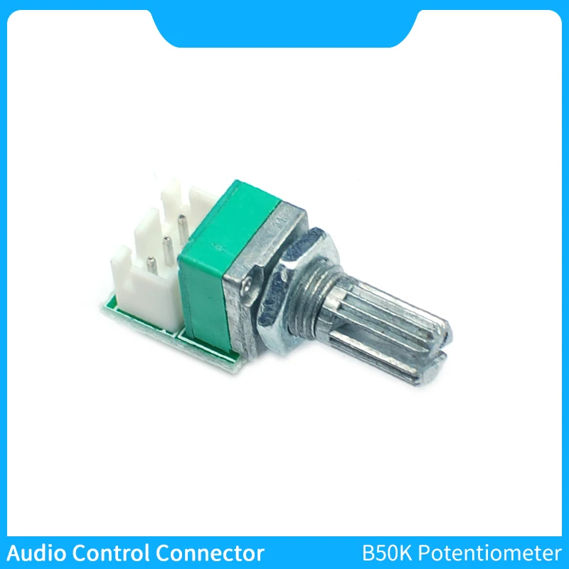 R09 Type Potentiometer Sound Volume adjustor B50K Potentiometer Audio Control Board Chassis Extension Adapter Single Connector