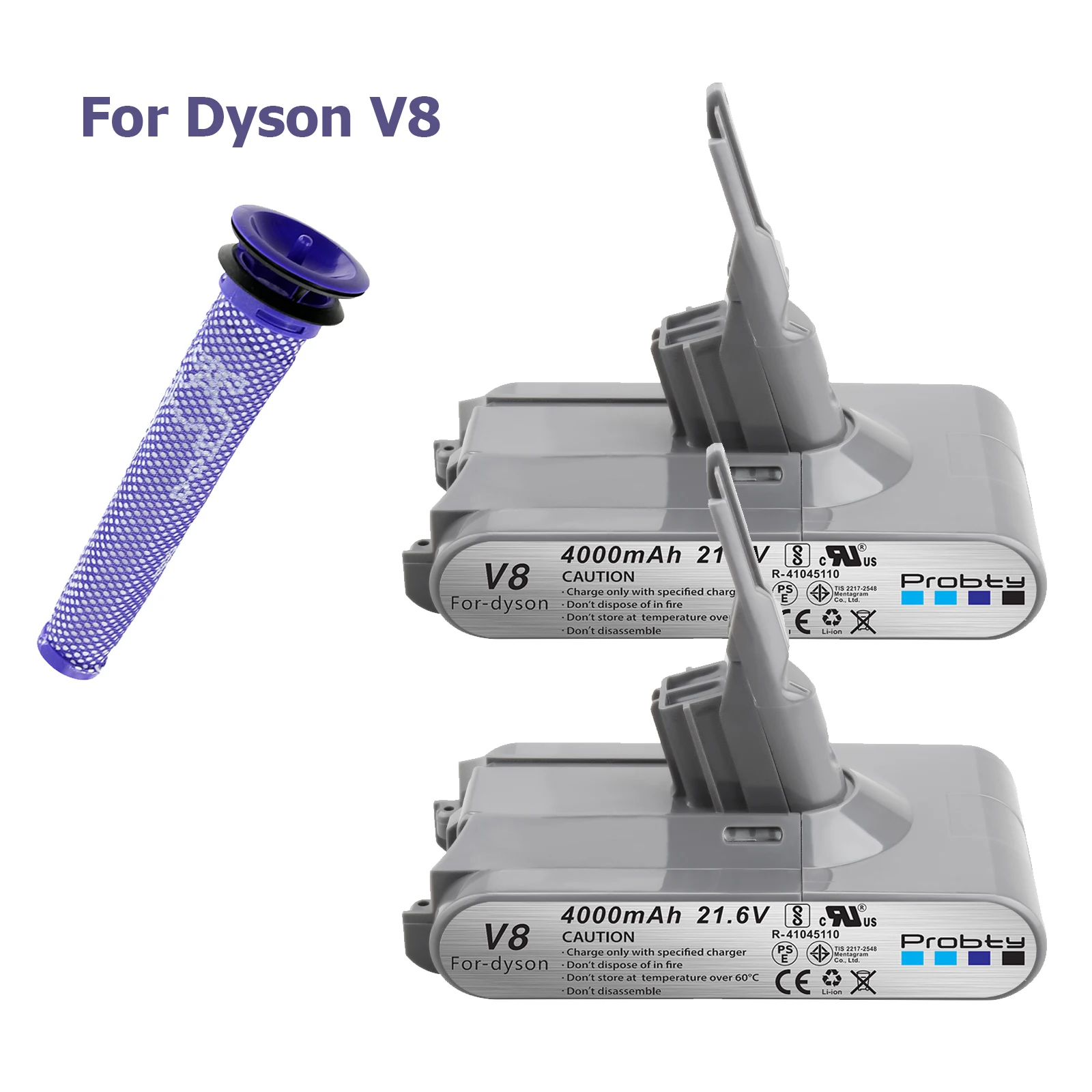 4000mAh 21.6V Battery For Dyson V8 Battery for Dyson V8 Absolute /Fluffy/Animal/ Li-ion Vacuum Cleaner rechargeable Battery